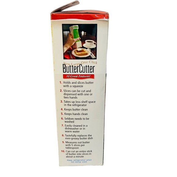Inventions One Click ButterCutter - Holds & Slices Butter With A Squeeze Large - Picture 6 of 8